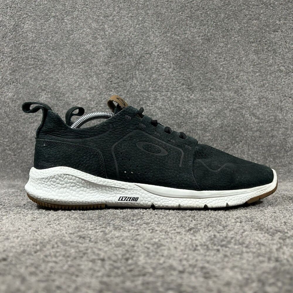 Oakley Carbon Men's Size 12 Jet Black Nubuck Leather Trainer Athletic Shoes Used